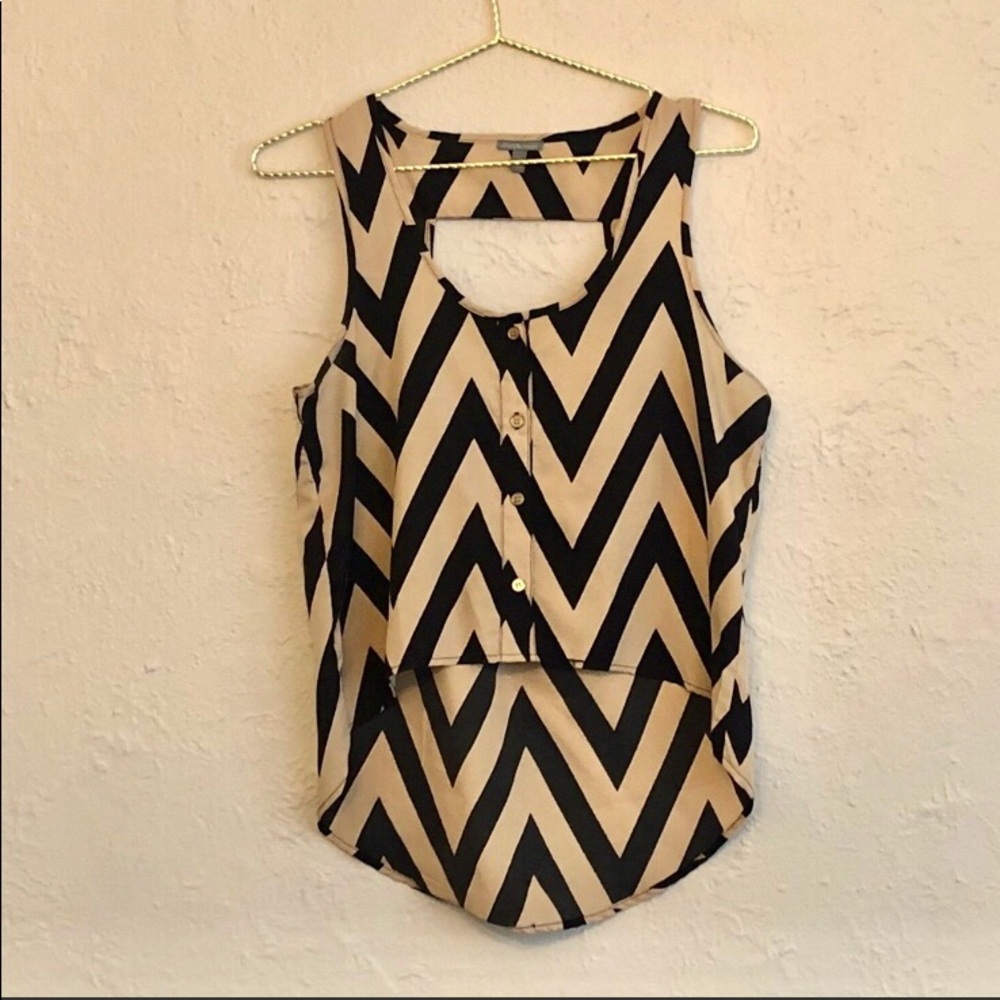 Chevron High Low Top Charlotte Russe
